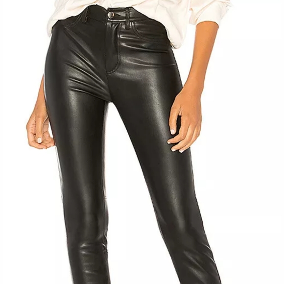 Free People Denim - Free People Vegan Faux Leather High-Rise Pants
